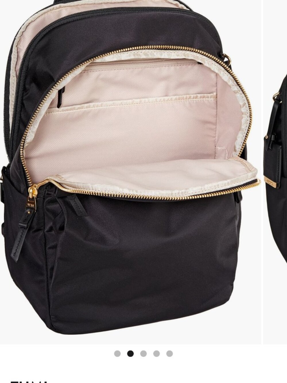 Tumi Black Backpack with Gold Hardware - Picture 7 of 15